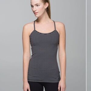 Lululemon Power Y Tank *Luon in Parallel Stripe Black White